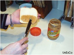 Coat one side of the sandwich....