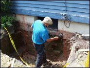 Making the hole....